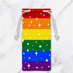 Sparkly Rainbow Flag Jewelry Bag by Valentinaart