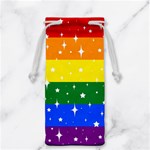 Sparkly Rainbow Flag Jewelry Bag Front