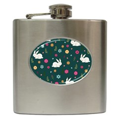 Easter Bunny  Hip Flask (6 Oz) by Valentinaart