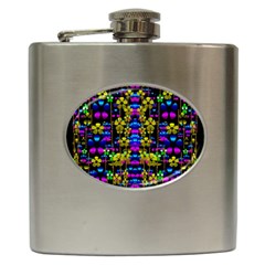 Flowers In The Most Beautiful  Dark Hip Flask (6 Oz) by pepitasart