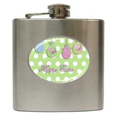 Easter Eggs Hip Flask (6 Oz) by Valentinaart