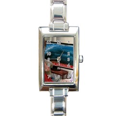 Breaking News Rectangle Italian Charm Watch by redmaidenart