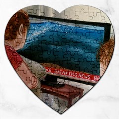 Breaking News Jigsaw Puzzle (heart) by redmaidenart