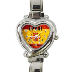 Football World Cup Heart Italian Charm Watch by Valentinaart