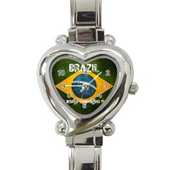 Football World Cup Heart Italian Charm Watch by Valentinaart