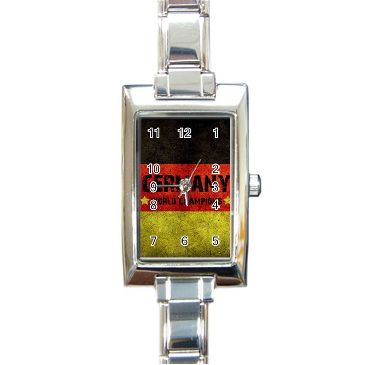 Football World Cup Rectangle Italian Charm Watch