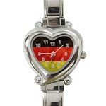 Football World Cup Heart Italian Charm Watch Front