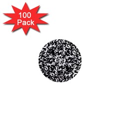 Black And White Abstract Texture 1  Mini Magnets (100 Pack)  by dflcprints