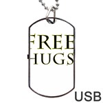 Freehugs Dog Tag USB Flash (One Side) Front