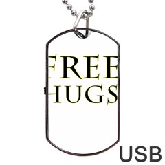 Freehugs Dog Tag Usb Flash (two Sides) by cypryanus