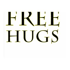 Freehugs Double Sided Flano Blanket (mini)  by cypryanus