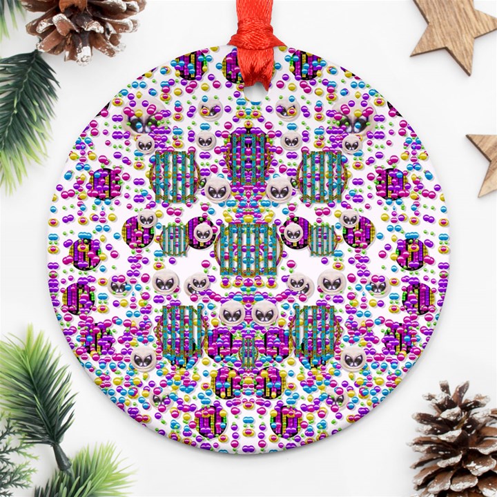 Alien Sweet As Candy Round Ornament (Two Sides)