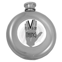 It s A Vulcan Thing Round Hip Flask (5 Oz) by Howtobead