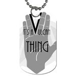 Vulcan Thing Dog Tag (One Side) Front