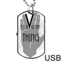 Vulcan Thing Dog Tag Usb Flash (two Sides) by Howtobead