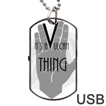 Vulcan Thing Dog Tag USB Flash (Two Sides) Front