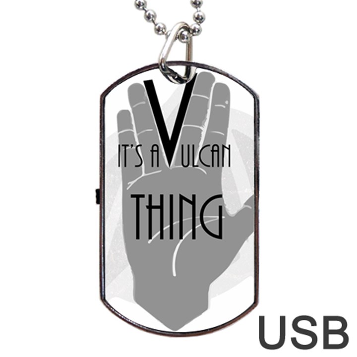 Vulcan Thing Dog Tag USB Flash (Two Sides)