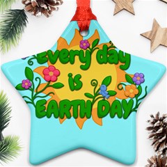 Earth Day Ornament (star) by Valentinaart