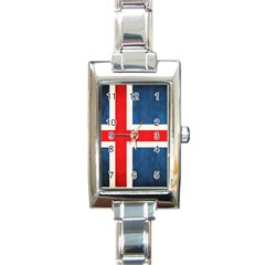 Iceland Flag Rectangle Italian Charm Watch by Valentinaart