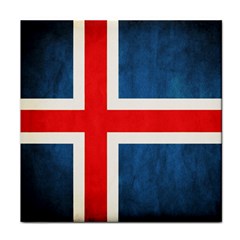 Iceland Flag Face Towel by Valentinaart