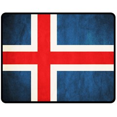 Iceland Flag Double Sided Fleece Blanket (medium)  by Valentinaart