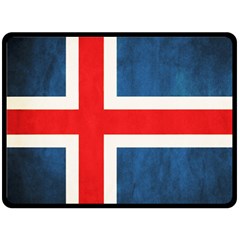 Iceland Flag Double Sided Fleece Blanket (large)  by Valentinaart