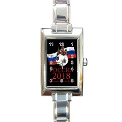 Russia Football World Cup Rectangle Italian Charm Watch by Valentinaart