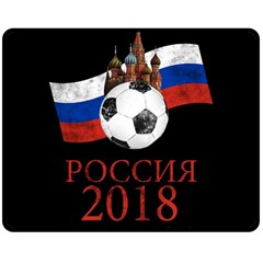 Russia Football World Cup Double Sided Fleece Blanket (medium)  by Valentinaart