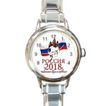 Russia Football World Cup Round Italian Charm Watch Front