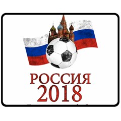 Russia Football World Cup Double Sided Fleece Blanket (medium)  by Valentinaart