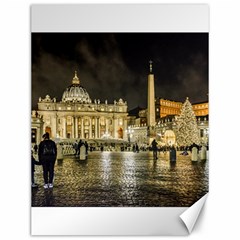 Saint Peters Basilica Winter Night Scene, Rome, Italy Canvas 12  X 16   by dflcprints