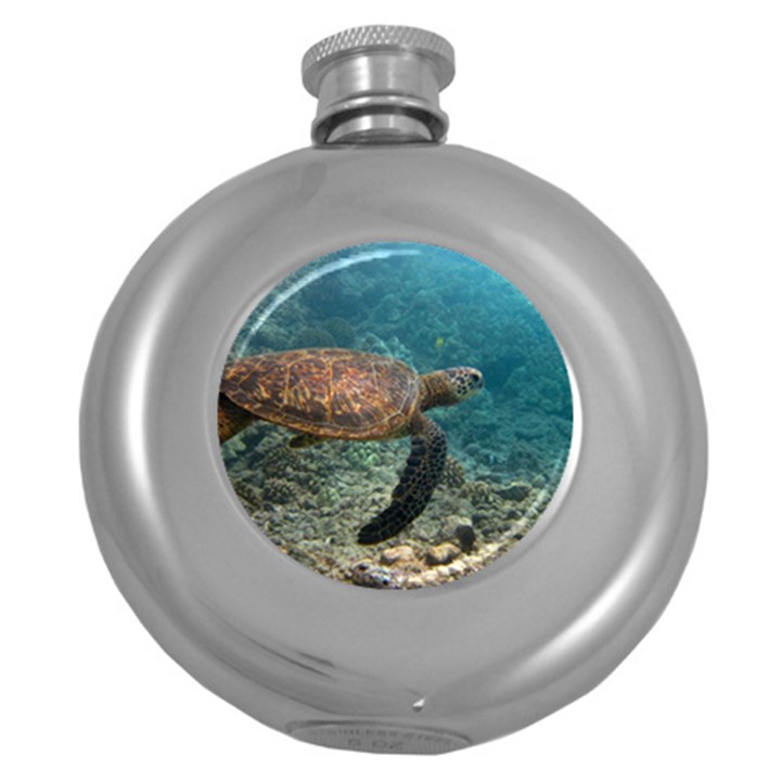 SEA TURTLE 3 Round Hip Flask (5 oz)