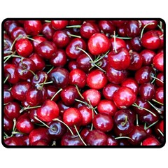 Cherries 1 Fleece Blanket (medium)  by trendistuff