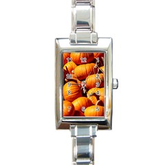 Pumpkins 3 Rectangle Italian Charm Watch by trendistuff