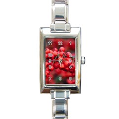 Red Berries 1 Rectangle Italian Charm Watch by trendistuff