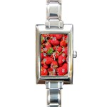 STRAWBERRIES 1 Rectangle Italian Charm Watch Front