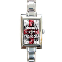 Football Is My Religion Rectangle Italian Charm Watch by Valentinaart