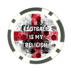 Football Is My Religion Poker Chip Card Guard by Valentinaart