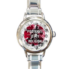 Football Is My Religion Round Italian Charm Watch by Valentinaart