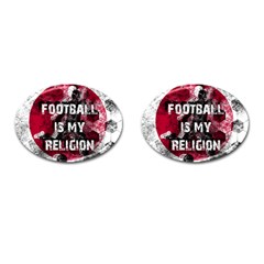 Football Is My Religion Cufflinks (oval) by Valentinaart