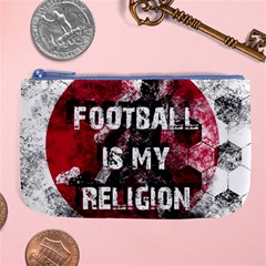 Football Is My Religion Large Coin Purse by Valentinaart