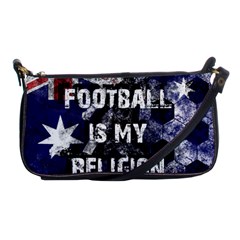 Football Is My Religion Shoulder Clutch Bags by Valentinaart