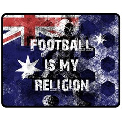 Football Is My Religion Double Sided Fleece Blanket (medium)  by Valentinaart