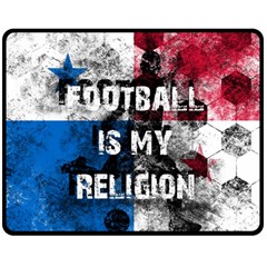 Football Is My Religion Double Sided Fleece Blanket (medium)  by Valentinaart