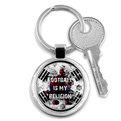 Football Is My Religion Key Chains (round)  by Valentinaart