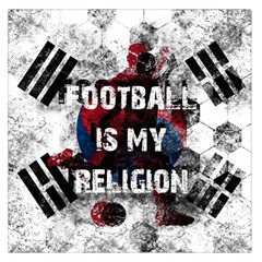 Football Is My Religion Large Satin Scarf (square) by Valentinaart