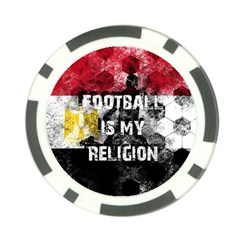 Football Is My Religion Poker Chip Card Guard by Valentinaart