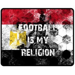 Football Is My Religion Double Sided Fleece Blanket (medium)  by Valentinaart