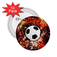 Football  2 25  Buttons (10 Pack)  by Valentinaart