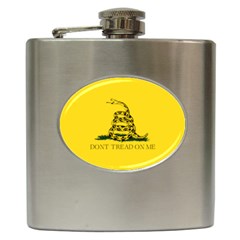 Gadsden Flag Don t Tread On Me Hip Flask (6 Oz) by snek